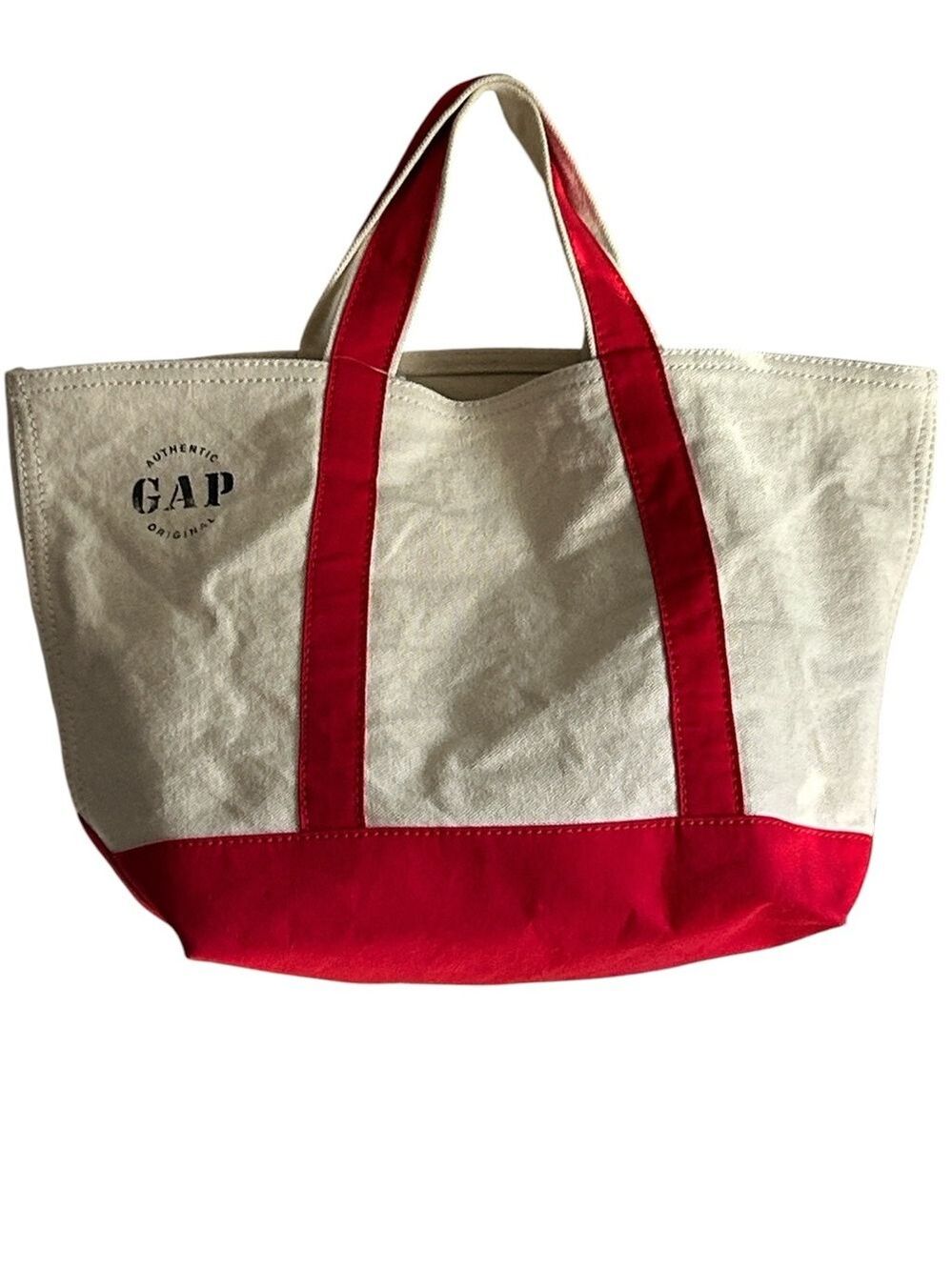 Gap Canvas Shopper Medium Tote Bag in Tomatoe Sauce - Picture 2 of 11
